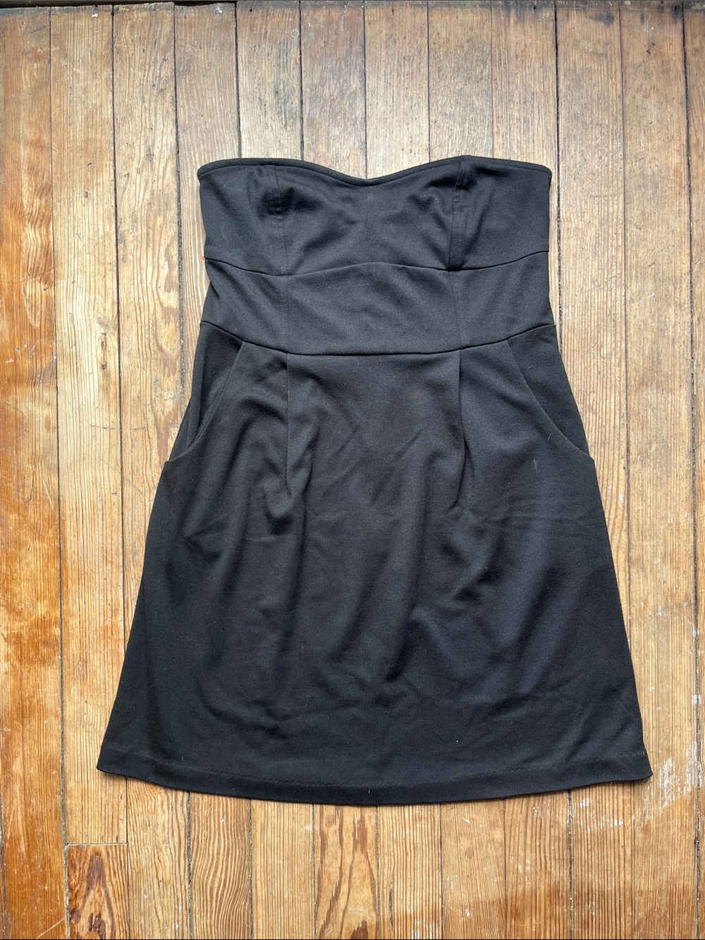 silence + noise Strapless Black A-Line Mini Dress
